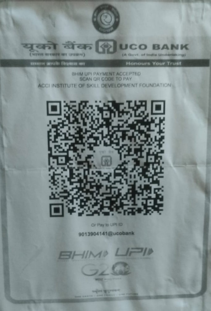 ACCI Foundation UCO Bank UPI Payment QR Code